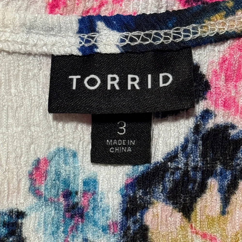 Torrid Double Scoop Knit Smock Tank Size 3X Floral - Picture 7 of 10